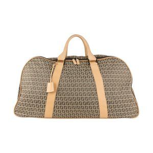 Fendi XL Brown Monogram FF Zucca Duffle Bag 126f45